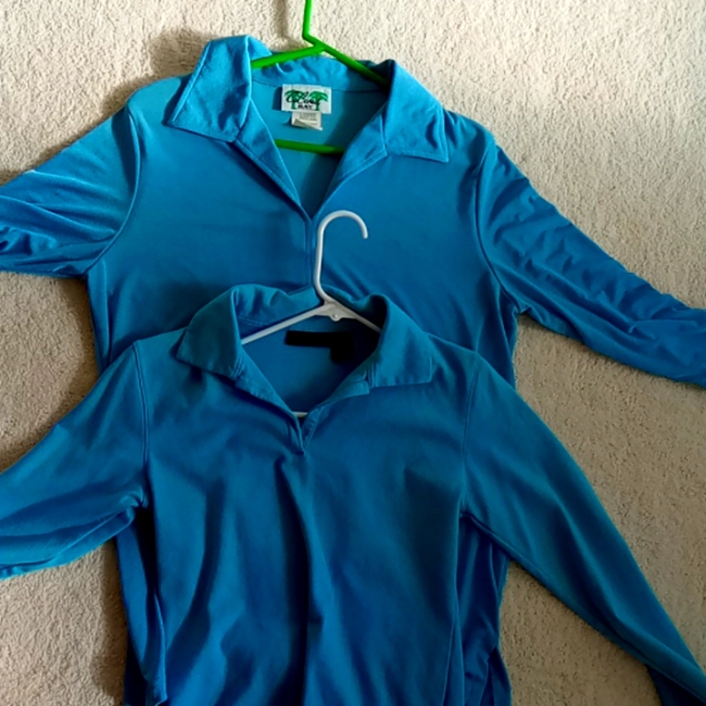 Matching SAME COLOR, SM &LG very close same blue turquoise.
